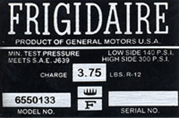 1963-65 AIR COND. COMPRESSOR DECAL
