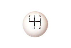 1958-63 SHIFTER BALL, 4 SPEED PATTERN, WHITE 5/16 INCH THREAD