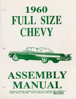 1960 ASSEMBLY MANUAL (ea)