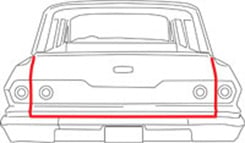 1961-64 TAILGATE WEATHERSTRIP W/ MOULDED ENDS