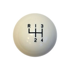 1964-67 SHIFT BALL, WHITE W/4 SPEED PATTERN