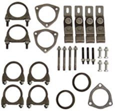 1965-70 EXHAUST INSTALLATION HANGERS/CLAMPS KIT DUAL EXHAUST 2.5"LEAD PIPES (set)