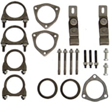 1965-70 EXHAUST INSTALLATION HANGERS/CLAMPS KIT SINGLE EXHAUST 2"LEAD PIPES (set)et)