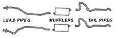 1965-70 OEM MUFFLER, BIG BLOCK (2 1/2" inlet 2" outlet) (ea)