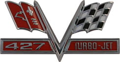1966 FENDER EMBLEM, 427 TURBO- JET FLAG
