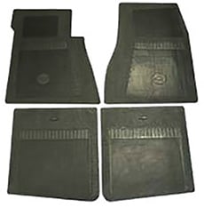 1967-70 ORIGINAL FLOOR MATS, BLACK (rubber set of 4)