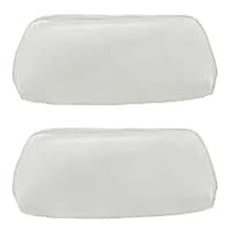1968-70 HEAD REST COVER, BUCKET WHITE
