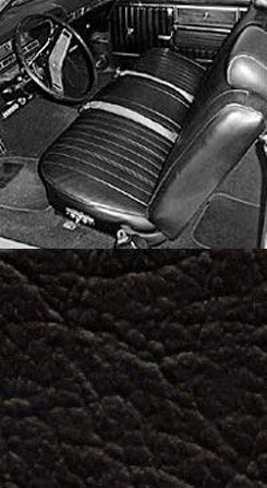 1969 SEAT COVER, FRONT, VINYL BENCH, 2 DR HT, IMPALA, BLACK (ea)