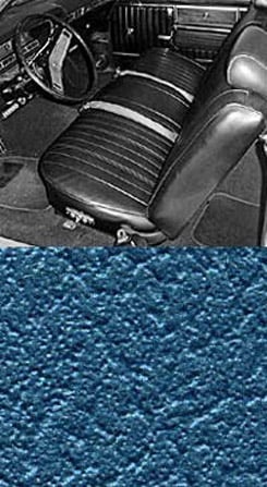 1969 SEAT COVER, FRONT, VINYL BUCKET, IMPALA, SS, BLUE (pr)