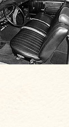 1969 SEAT COVER, FRONT, VINYL BUCKET, IMPALA, SS, PARCHMENT (pr)