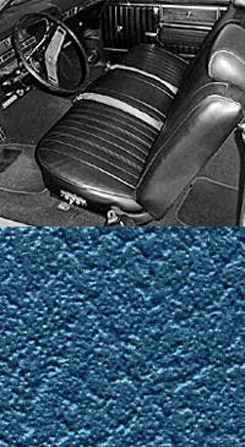 1969 SEAT COVER, REAR, VINYL CONV., IMPALA, NON SS & SS, BLUE (ea)