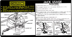 1975-76 JACKING INSTRUCTIONS, EXCEPT CONV.