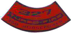 AIR CLEANER DECAL, 327-350