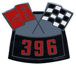 AIR CLEANER DECAL, 396 CROSS FLAG