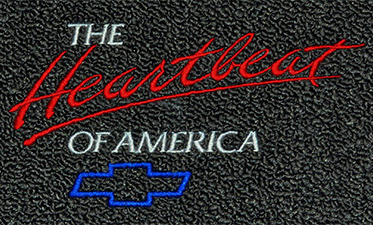 CARPET FLOOR MATS, W/HEARTBEAT LOGO, FAWN