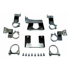 1958-64 EXHAUST INSTALLATION HANGER KIT V-8 DUAL 2" (original style) (does not include left muffler bracket) (set)