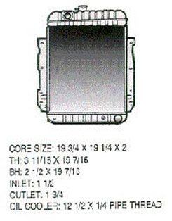 1958 RADIATOR, BIG BLOCK, 3 CORE (ea)