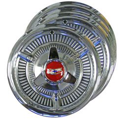 1958 HUBCAPS WITH SPINNERS. REFURBISHED 14"