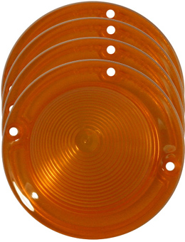 1958 PARKING LIGHT LENS, AMBER