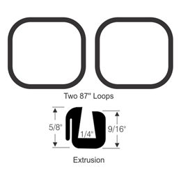 1958 QUARTER WINDOW GASKET YEOMAN 2 DR. WAGON