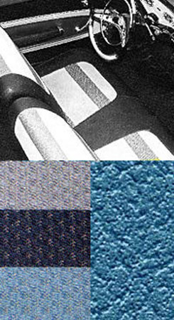 1958 SEAT COVERS,BENCH/REAR, 2 DR SEDAN, BELAIR, BLUE