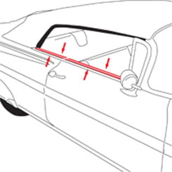 1958 WINDOW FELTS, 2 DR. SEDAN, BELAIR