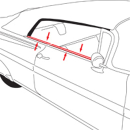 1959-60 WINDOW FELTS, 2 DR. SEDAN, BELAIR & BISCAYNE