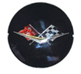 1959-60 WHEEL COVER SPINNER EMBLEM, BLACK