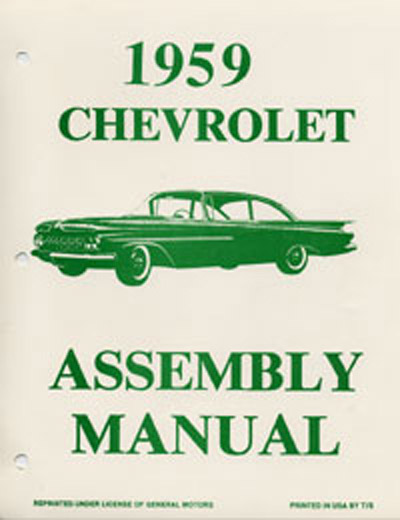 1959 ASSEMBLY MANUAL (ea)