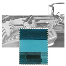 1959 DOOR PANELS, FRONT/REAR, CONV, AQUA