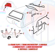 1959 DELUXE WEATHERSTRIP KIT, 2 DR HARDTOP