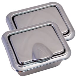 1960-67 REAR ASHTRAYS 2 DR HT & CONV. (ASH TRAYS & BEZELS)