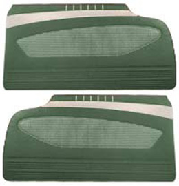 1960 DOOR PANELS, FRONT/REAR, 2 DR HT, GREEN