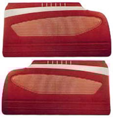 1960 DOOR PANELS, FRONT/REAR, 2 DR HT, RED