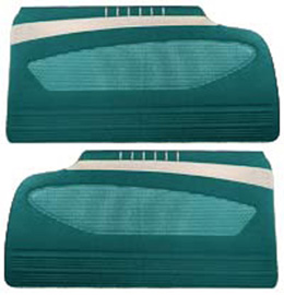 1960 DOOR PANELS, FRONT/REAR, CONV, AQUA