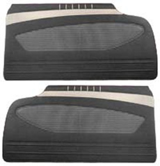 1960 DOOR PANELS, FRONT/REAR, CONV, BLACK