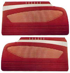 1960 DOOR PANELS, FRONT/REAR, CONV, RED