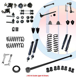 1961-62 COMPLETE SUSPENSION KIT, BIG BLOCK, DOUBLE UPPER