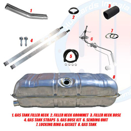 1961-62 GAS TANK KIT, BIG BLOCK