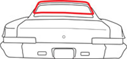 1961-62 REAR GLASS GASKET, 4 DR. HT.