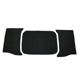 1961-64 CARPET TRUNK MAT, HARDTOP NO LOGO, BLACK 80/20 (3 pc set)