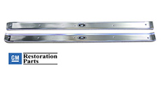 1961-64 DOOR SILL PLATES, 2 DR W/SCREWS
