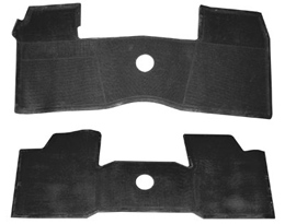 1961-64 ORIGINAL FLOOR MATS, FULL 2 PIECE, (FRONT & REAR), RUBBER, BLACK