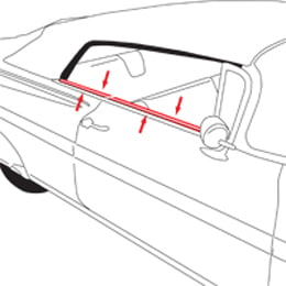 1961-64 WINDOW FELTS, 2 DR. SEDAN, BELAIR/BISCAYNE