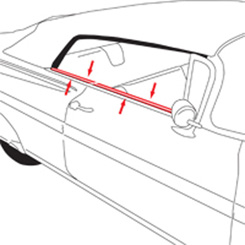 1961-64 WINDOW FELTS, 2 DR. SEDAN, BELAIR/BISCAYNE