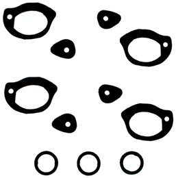 1961-1970 DOOR HANDLE & LOCK GASKETS 4 DR