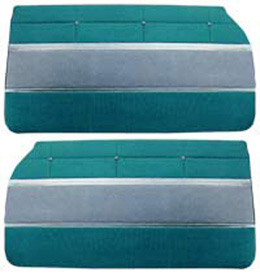 1961 DOOR PANELS, FRONT/REAR, 2 DR HT, AQUA