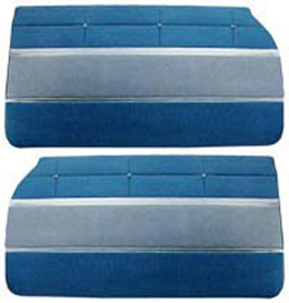 1961 DOOR PANELS, FRONT/REAR, 2 DR HT, BLUE