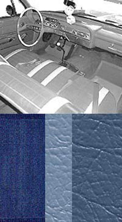 1961 SEAT COVERS, BENCH/REAR, CONV, IMPALA,  BLUE