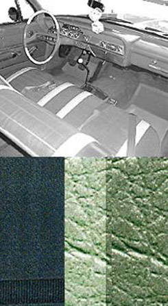 1961 SEAT COVERS, BENCH/REAR, CONV, IMPALA,  GREEN